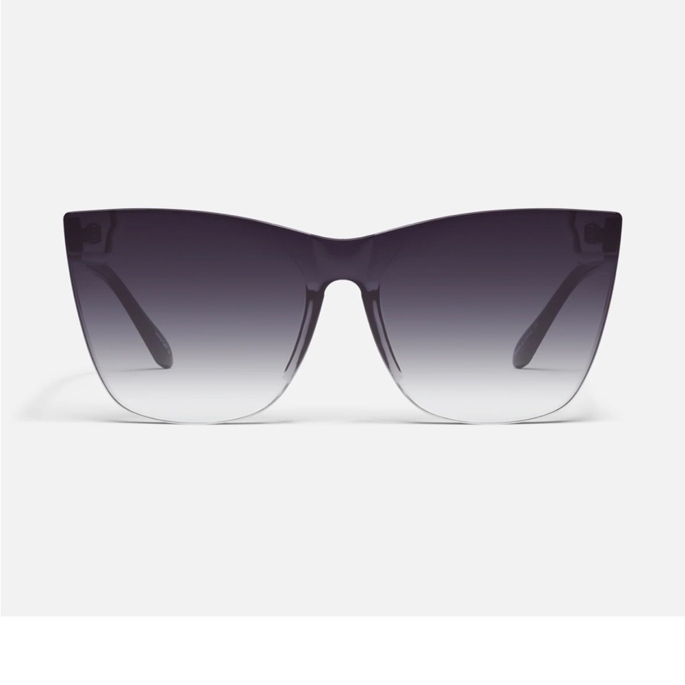 Quay Australia Come Thru Black Sunglasses Frameless Oversized
